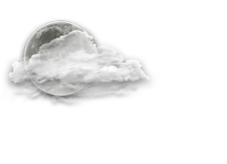 Mostly cloudy