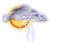 Isolated thunderstorms